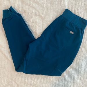 FIGS High-Waisted Zamora Jogger Scrub Pants in limited edition Deep Reef